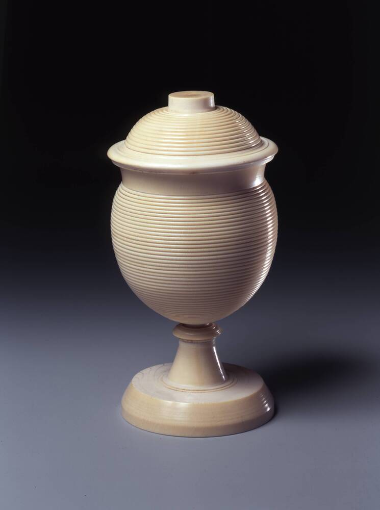 Elector Augustus' ivory goblet, the last piece turned by Elector Augustus himself
