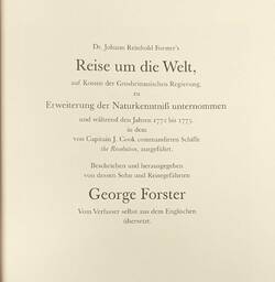 Textpassage über Tonga von der 1. Reise