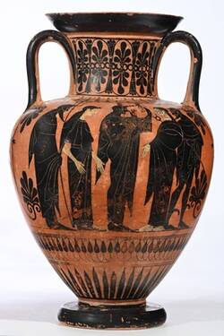 Halsamphora. Götterversammlung