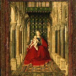 Triptychon mit Maria und dem Kind, der heiligen Katharina und dem Erzengel Michael mit Stifter