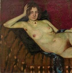 Oskar Zwintscher, Gold und Perlmutter, 1908