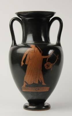 Amphora. Lyraspieler und Frau