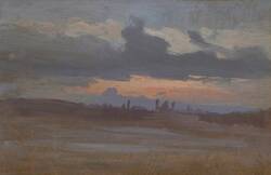 Landschaft mit Pappeln