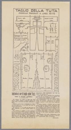 Flugblatt: Taglio della Tuta